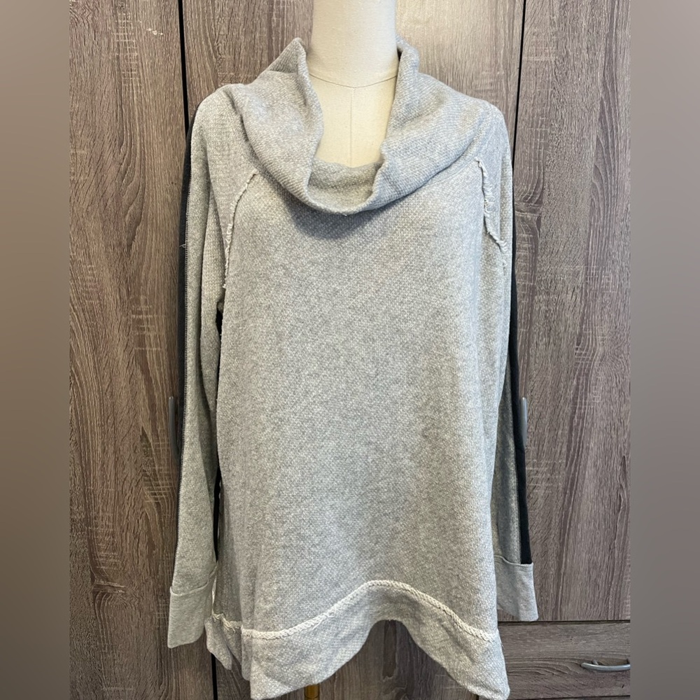 Free People Gray Cowl Neck Sweater